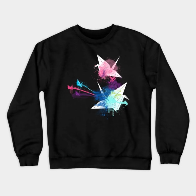 Crane Splash Crewneck Sweatshirt by AMDesigns